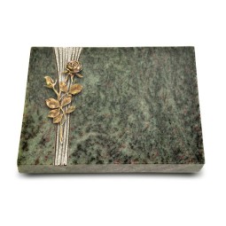 Grabtafel Tropical Green Strikt Rose 13 (Bronze)
