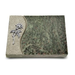 Grabtafel Tropical Green Wave Rose 2 (Alu)