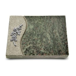Grabtafel Tropical Green Wave Rose 5 (Alu)
