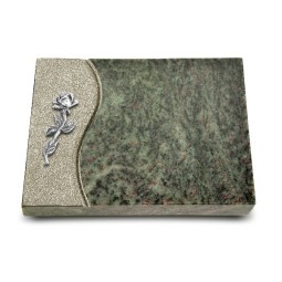 Grabtafel Tropical Green Wave Rose 7 (Alu)