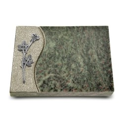 Grabtafel Tropical Green Wave Rose 9 (Alu)