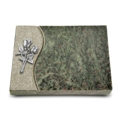 Grabtafel Tropical Green Wave Rose 11 (Alu)