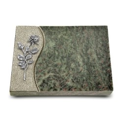 Grabtafel Tropical Green Wave Rose 13 (Alu)