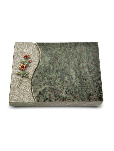 Grabtafel Tropical Green Wave Rose 6 (Color)