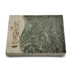 Grabtafel Tropical Green Wave Ähren 2 (Bronze)