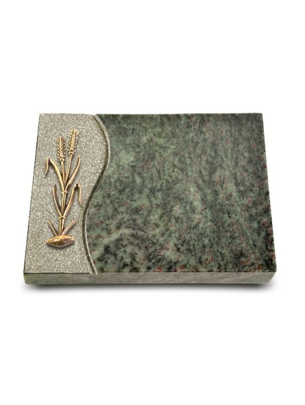 Grabtafel Tropical Green Wave Ähren 2 (Bronze)