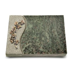 Grabtafel Tropical Green Wave Efeu (Bronze)