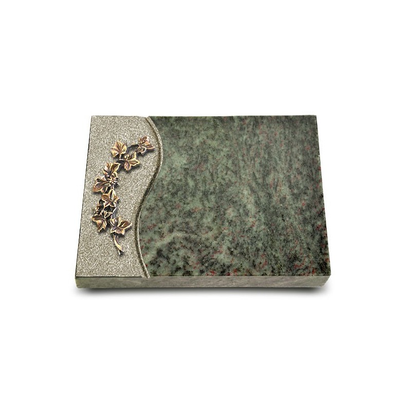 Grabtafel Tropical Green Wave Efeu (Bronze)