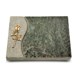 Grabtafel Tropical Green Wave Rose 8 (Bronze)