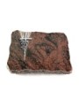 Grabplatte Aruba Delta Kreuz/Rose (Alu)