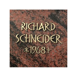 MB12 1x Metall-Schriftzeichen aus Bronzeguss