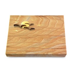 Grabtafel Rainbow Vogelschwarm