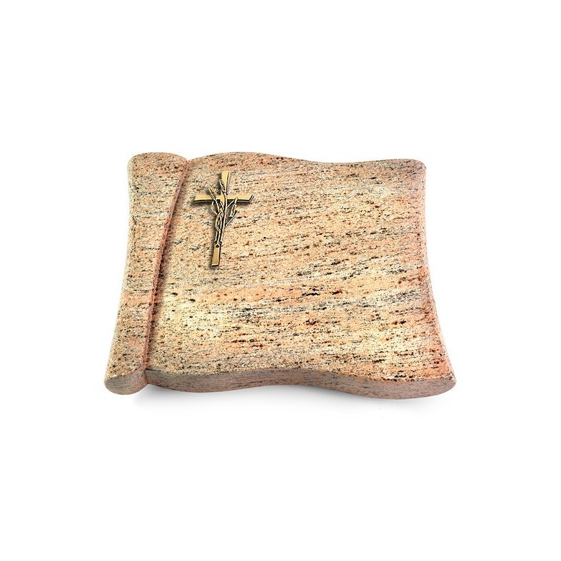 Grabbuch Voltaire/Raw Silk Kreuz/Ähren (Bronze)