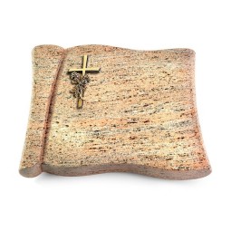 Grabbuch Voltaire/Raw Silk Kreuz/Rose (Bronze)