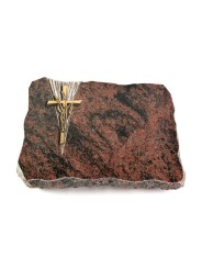 Grabplatte Aruba Delta Kreuz/Ähren (Bronze)