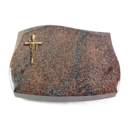 Grabkissen Galaxie/Paradiso Kreuz/Ähren (Bronze)