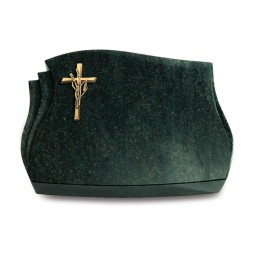 Grabkissen Liberty/Tropical-Green Kreuz/Ähren (Bronze)