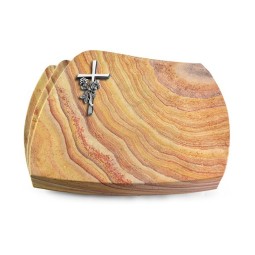 Grabkissen Paris/Rainbow Kreuz/Rose (Alu)