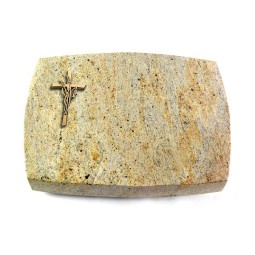 Grabkissen Roma/New-Kashmir Kreuz/Ähren (Bronze)