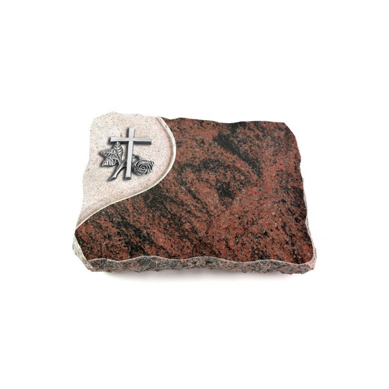 Grabplatte Aruba Folio Kreuz 1 (Alu)