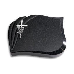 Grabkissen Eterna/Indisch-Impala Kreuz/Rose (Alu)