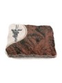Grabplatte Aruba Folio Kreuz/Rose (Alu)