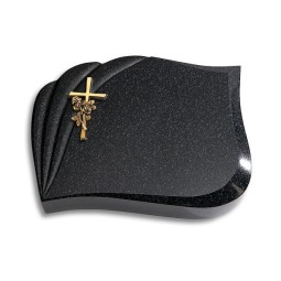 Grabkissen Eterna/Indisch-Impala Kreuz/Rose (Bronze)