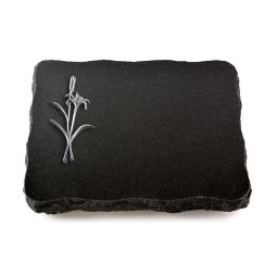 Grabplatte Indisch Black Pure Lilienzweig (Alu)