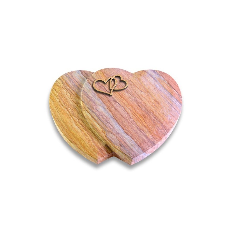 Grabkissen Amoureux/Rainbow Herzen (Bronze)
