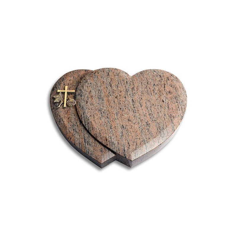 Grabkissen Amoureux/Raw-Silk Kreuz 1 (Bronze)