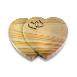 Grabkissen Amoureux/Woodland Herzen (Bronze)