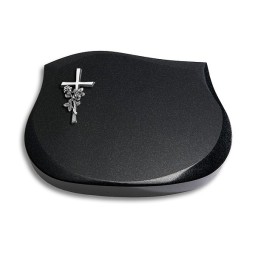 Grabkissen Cassiopeia/Indisch-Black Kreuz/Rose (Alu)