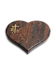 Grabkissen Coeur/Twilight-Red Kreuz 1 (Bronze)