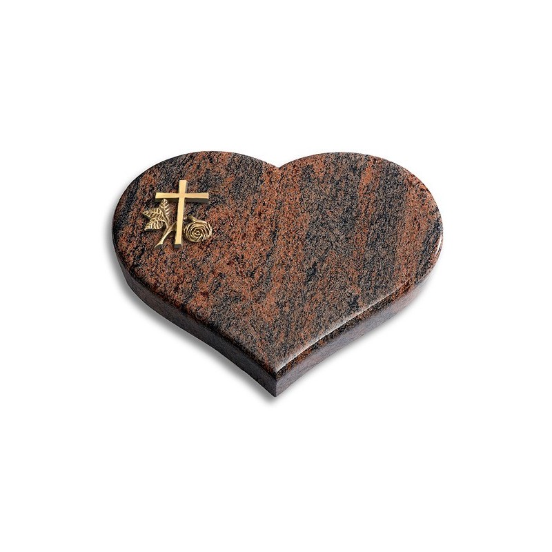 Grabkissen Coeur/Twilight-Red Kreuz 1 (Bronze)
