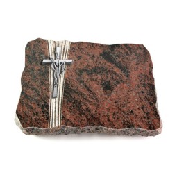 Grabplatte Aruba Strikt Kreuz/Ähren (Alu)