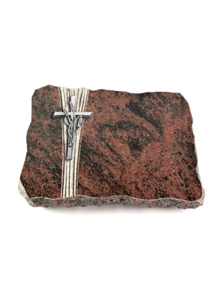 Grabplatte Aruba Strikt Kreuz/Ähren (Alu)