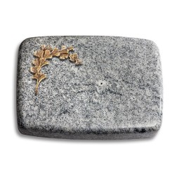 Grabkissen Linea/Viskont-White Gingozweig 2 (Bronze)