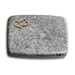 Grabkissen Linea/Viskont-White Herzen (Bronze)