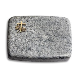 Grabkissen Linea/Viskont-White Kreuz 1 (Bronze)