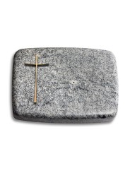 Grabkissen Linea/Viskont-White Kreuz 2 (Bronze)