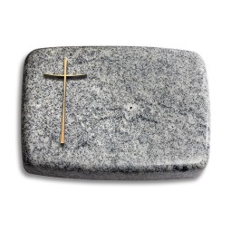 Grabkissen Linea/Viskont-White Kreuz 2 (Bronze)
