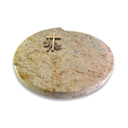 Grabkissen Baroque/New-Kashmir Kreuz 1 (Bronze)