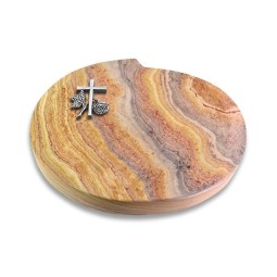 Grabkissen Baroque/Rainbow Kreuz 1 (Alu)