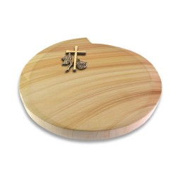 Grabkissen Baroque/Woodland Kreuz 1 (Bronze)