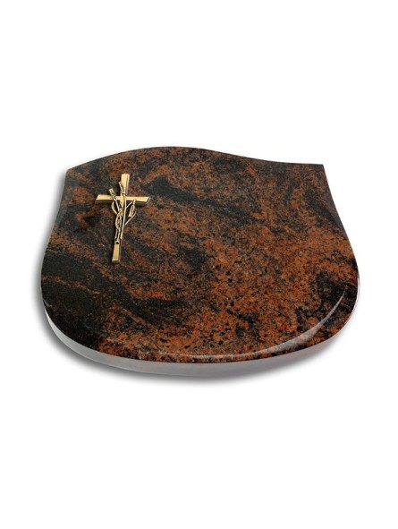 Grabkissen Cassiopeia/Aruba Kreuz/Ähren (Bronze)