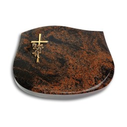 Grabkissen Cassiopeia/Aruba Kreuz/Rose (Bronze)
