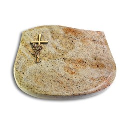 Grabkissen Cassiopeia/Kashmir Kreuz/Rose (Bronze)