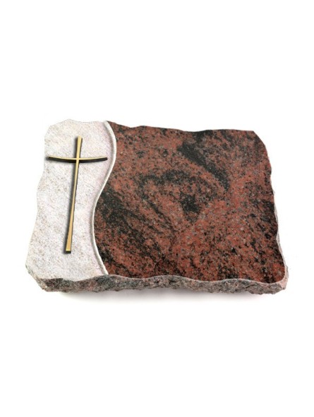 Grabplatte Aruba Wave Kreuz 2 (Bronze)
