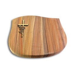 Grabkissen Cassiopeia/Rainbow Kreuz/Rose (Bronze)