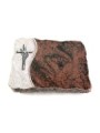 Grabplatte Aruba Wave Kreuz/Ähren (Alu)